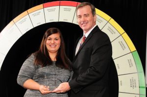 Brooke Lentz, 2018 Young Leader Award Winner, and Tim Stiles, UWECI President and CEO