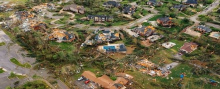 Aerial view of destruction 2